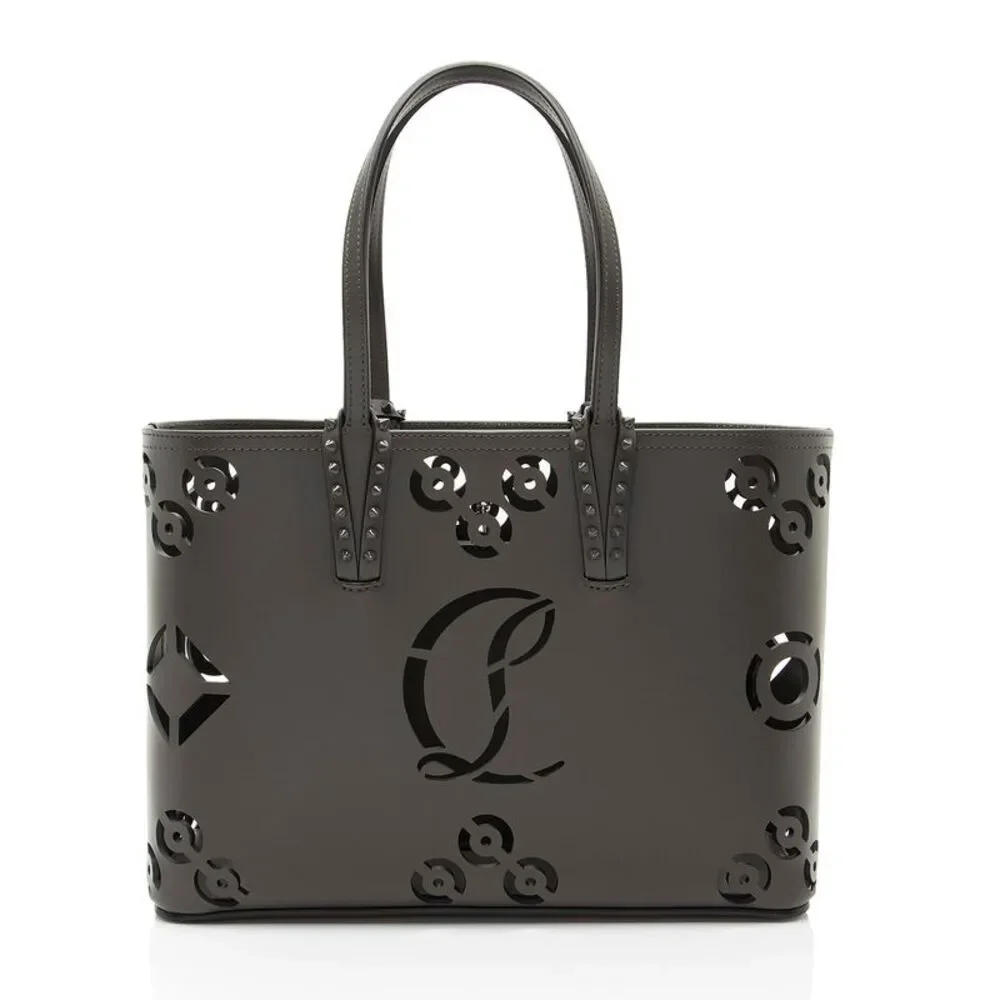 Christian Louboutin Gray Laser-Cut Tote